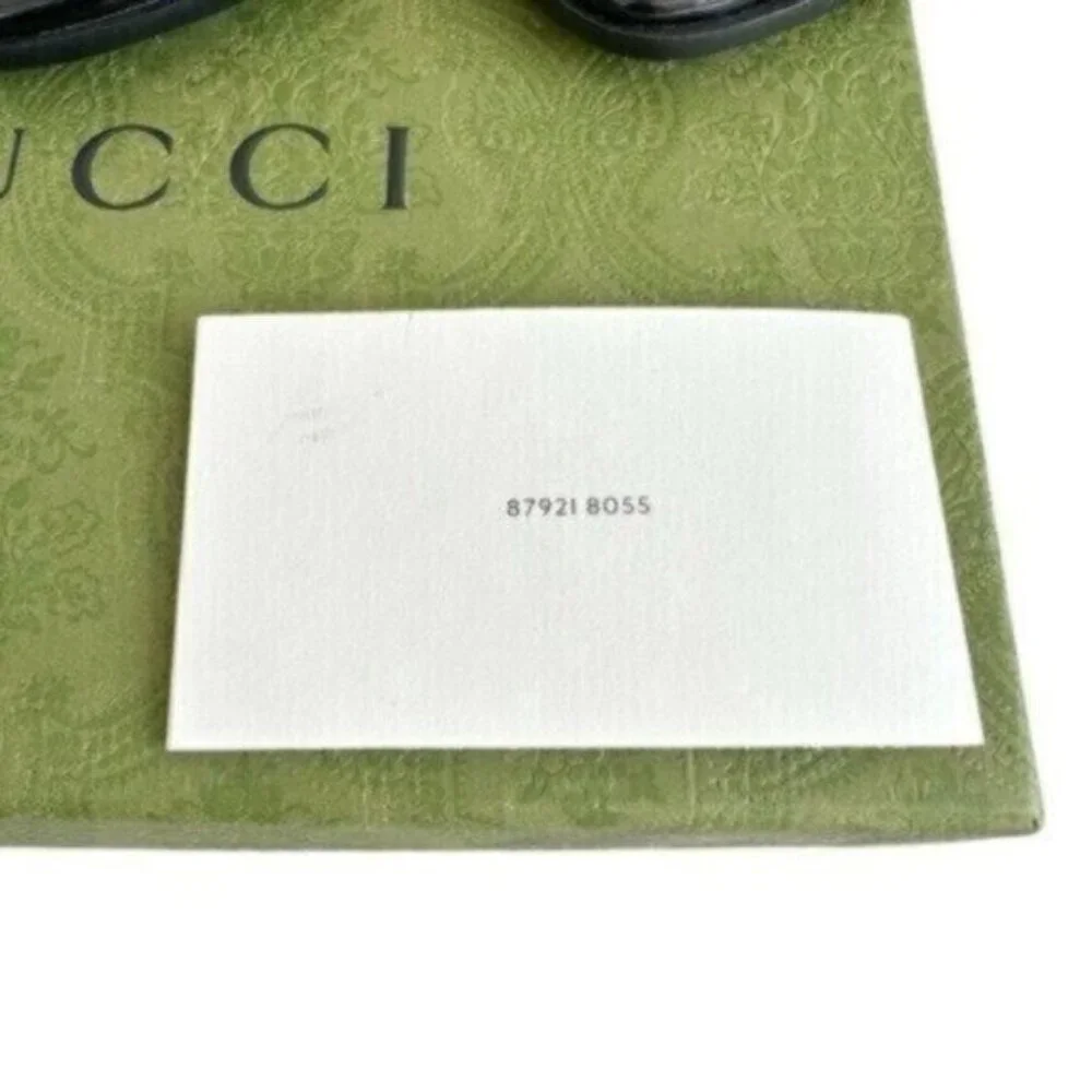 NIB Gucci Divine Horsebit Nero Black Caged Leather Slingback Sandals Size 7.5 - Picture 15 of 16